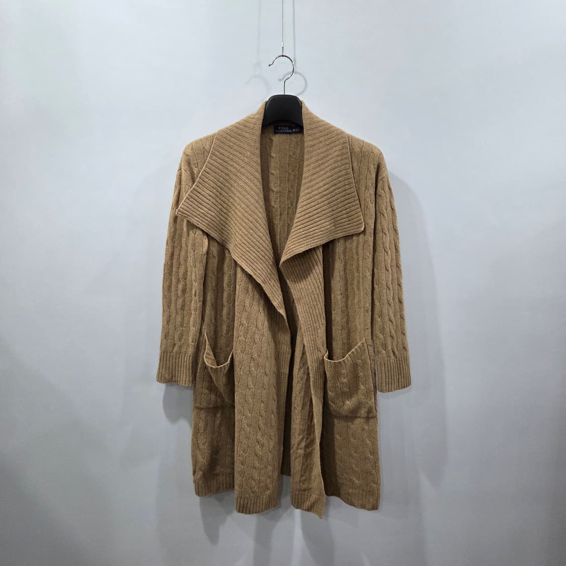 폴로랄프로렌 우먼 논버튼 케이블 캐시미어 블랜드 니트 롱가디건 XS  상품이미지1