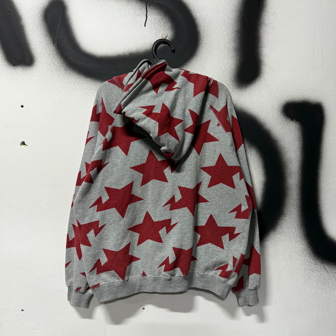 정품 베이프 OG 스타 카모 풀 집업 후디 헤더 그레이 상품이미지2