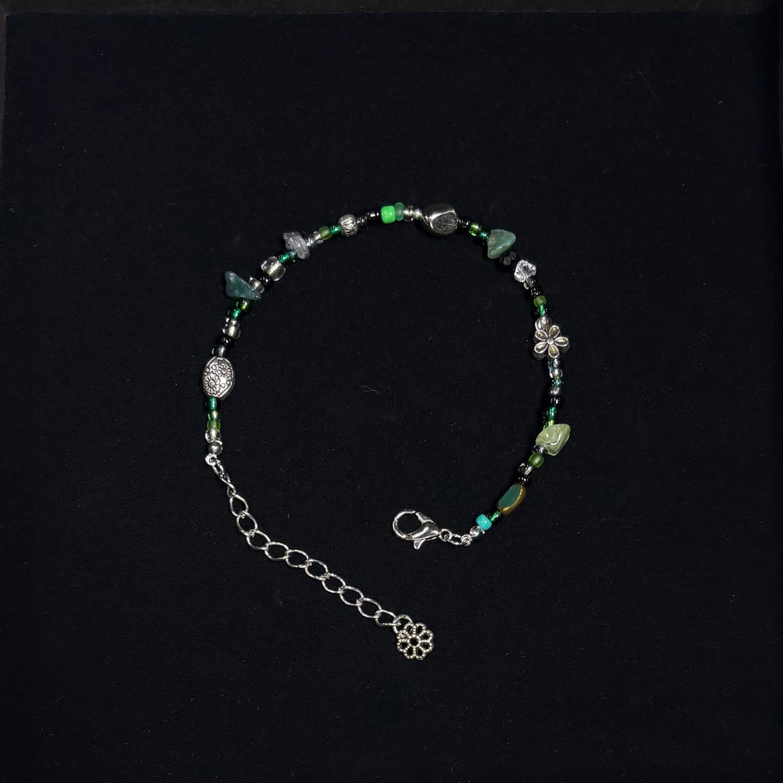 핸드메이드 비즈 팔찌 Green Flower 020 상품이미지1