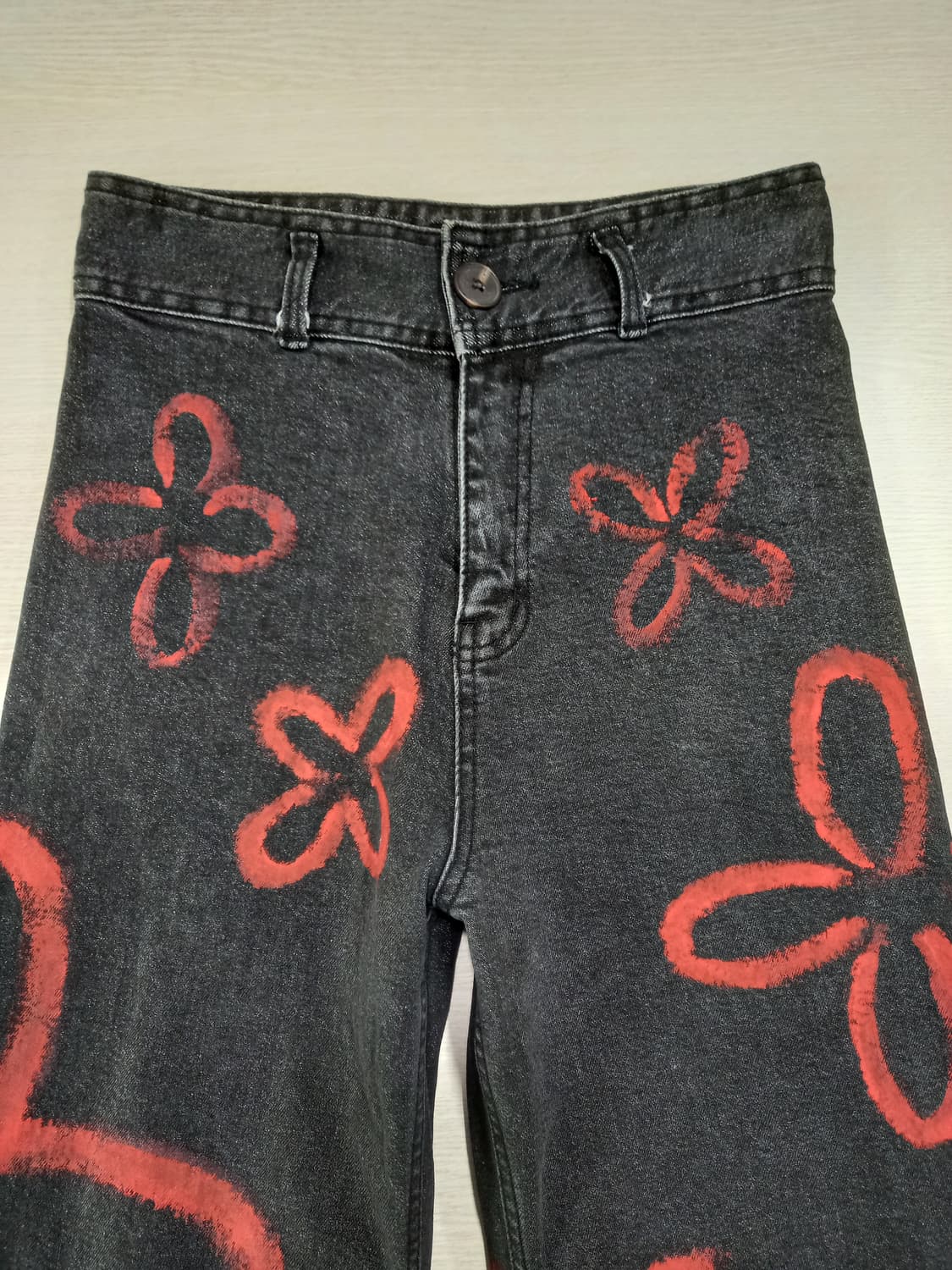 26-27 GIRLSRECIPE 스판 와이드진 블랙 26-609 상품이미지3