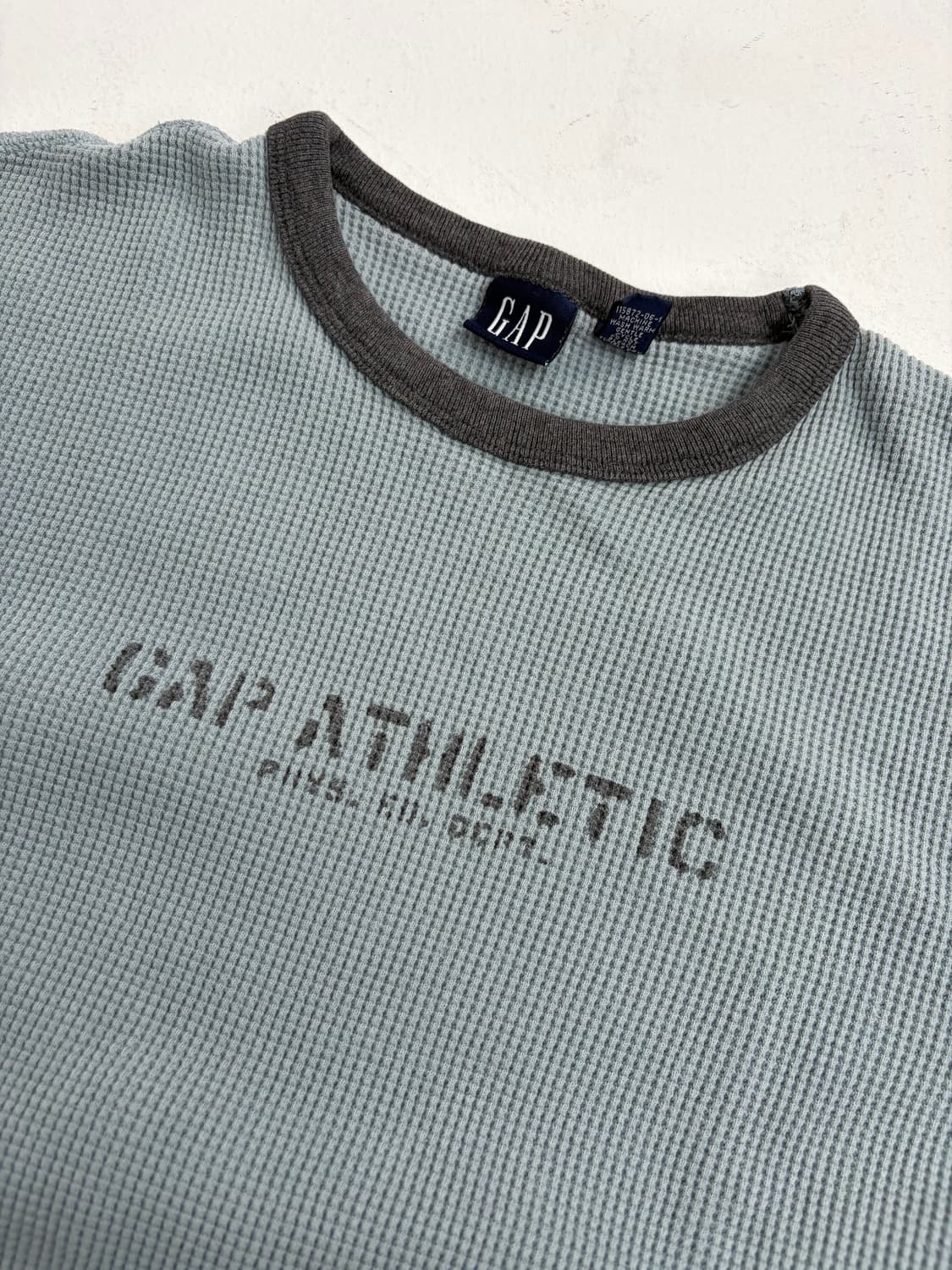 90s Gap Thermal Tee (dusty blue) 상품이미지5