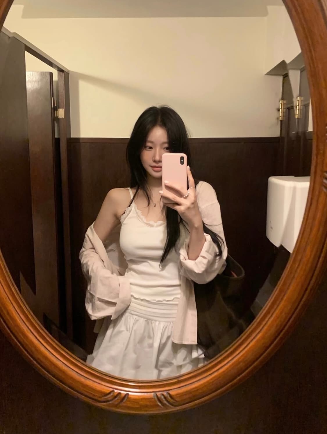 [택O 새제품] 더위시리즈 리아 체크 셔츠 핑크 상품이미지3