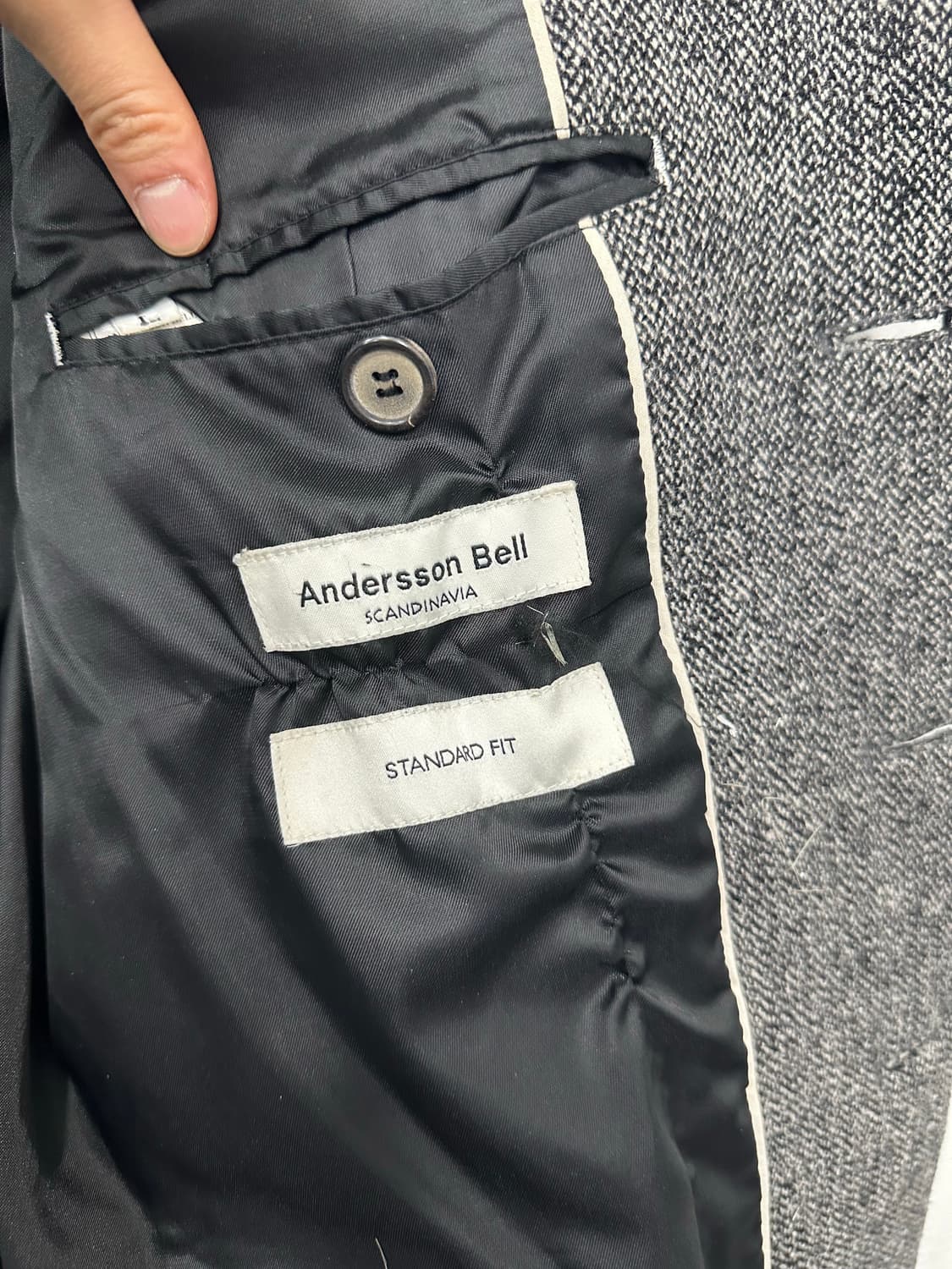 엔더슨벨 해링본 싱글코트 상품이미지3