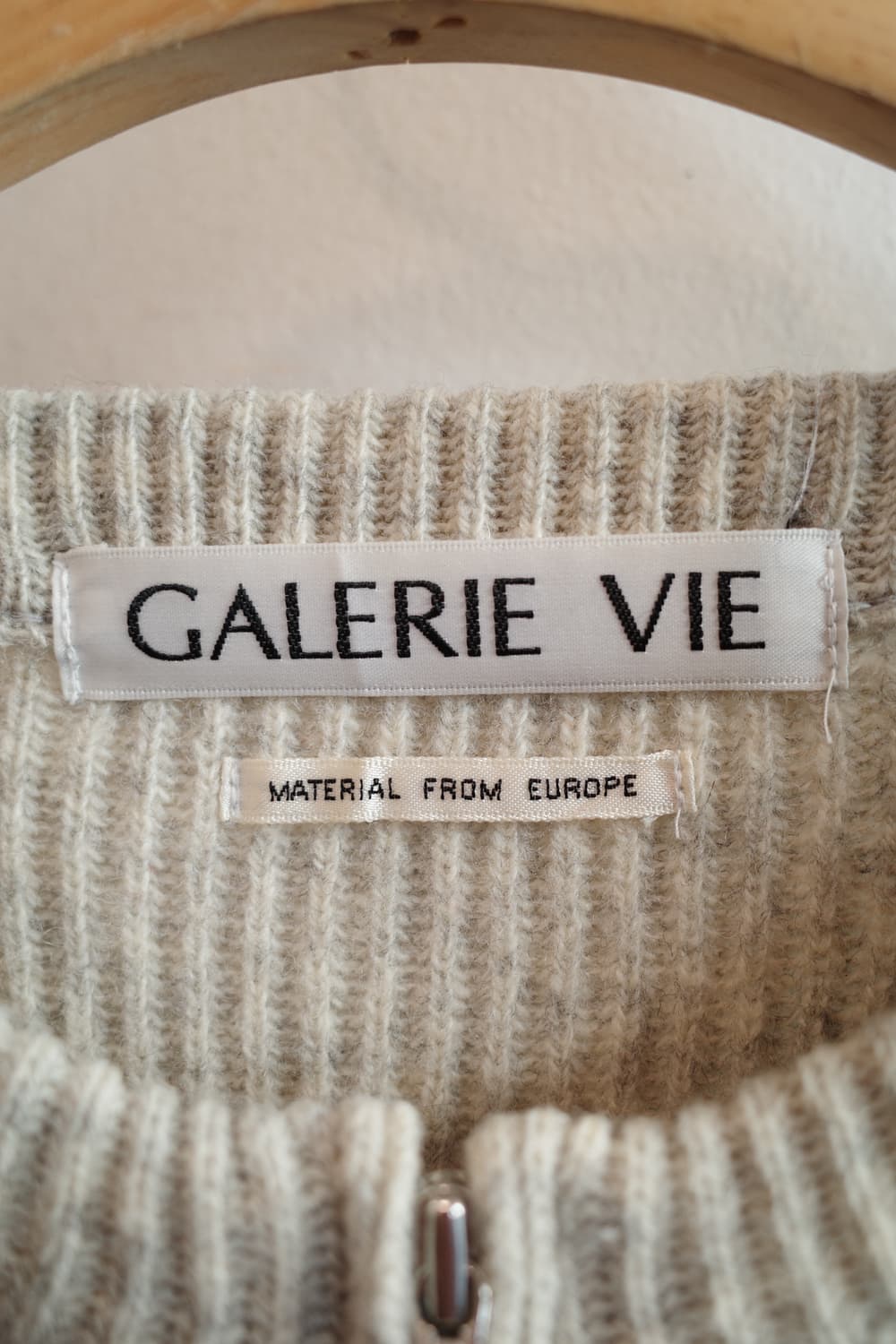 GALERIE VIE 투포켓 울 집업 니트  상품이미지3