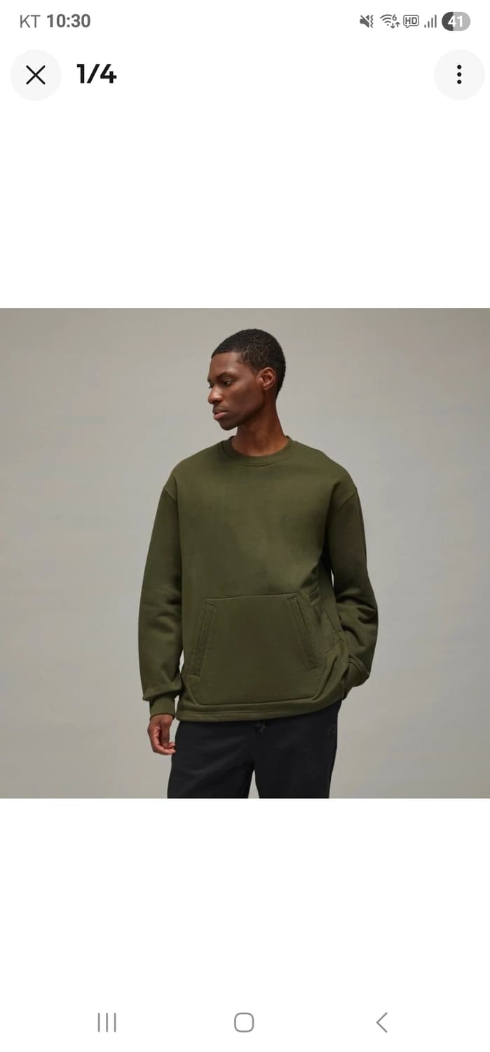  Y-3  루즈 크루 스웨트셔츠 나이트 카고 그린  상품이미지1