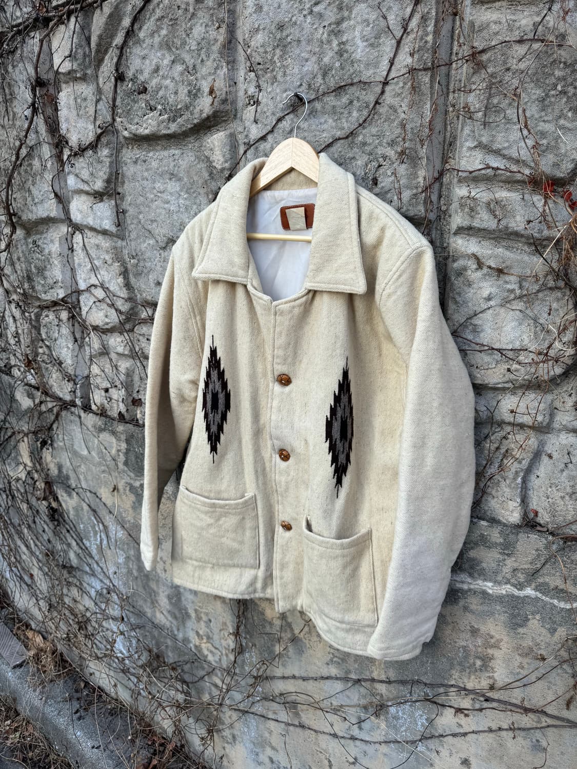 80s 푸에블로 아즈테카 몰리나 오르테가 치마요 네이티브 나바호 자켓 상품이미지3