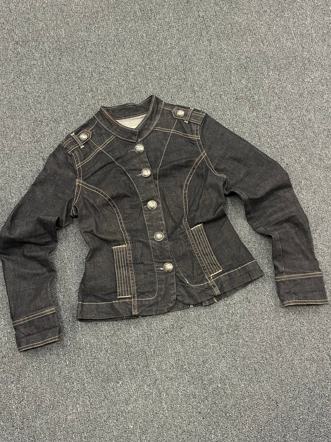 M)OLD NAVY 빈티지 여성 스티치 데님 자켓 상품이미지2