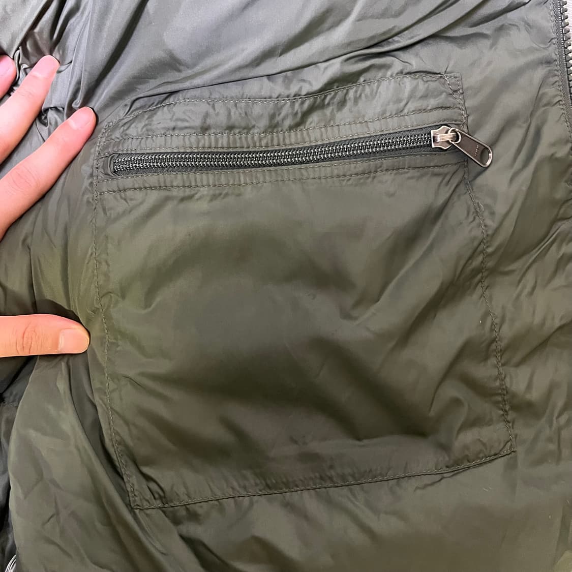 The north face 노스페이스 눕시 700 조끼패딩 카모 xl 상품이미지8