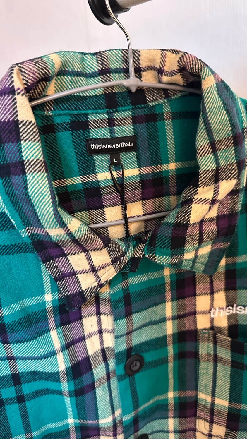 L) 디네댓 디스이즈네버댓 체크 셔츠 플란넬 셔켓 셔츠형 자켓  상품이미지3