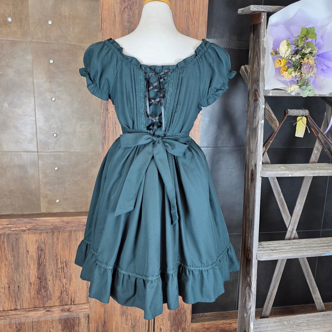 axes femme 아일렛 프렌치 원피스 상품이미지5