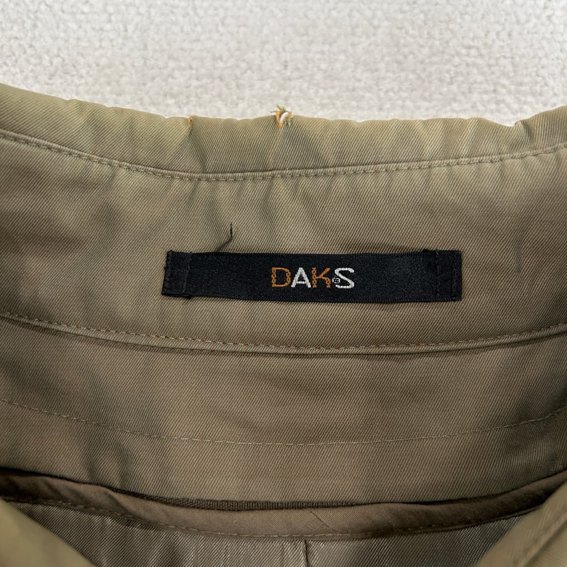 닥스 트렌치 코트 카키 체크 안감 m 상품이미지2