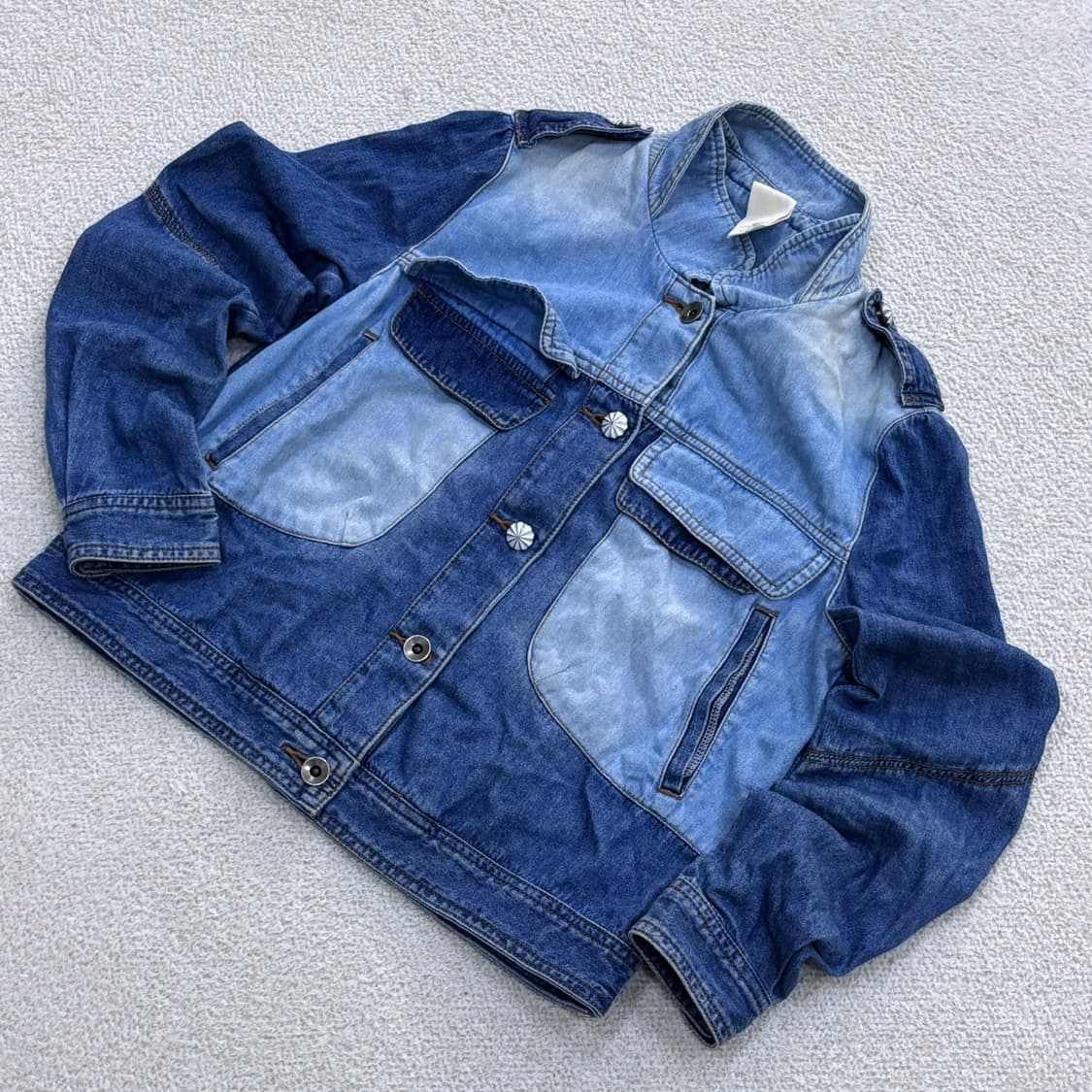 44 오즈세컨 패치워크 데님 자켓 0401E 상품이미지1