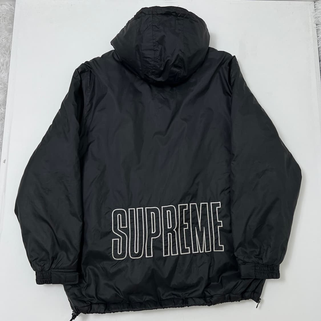 슈프림 X 챔피온 블랙 후드 아노락 점퍼 상품이미지3