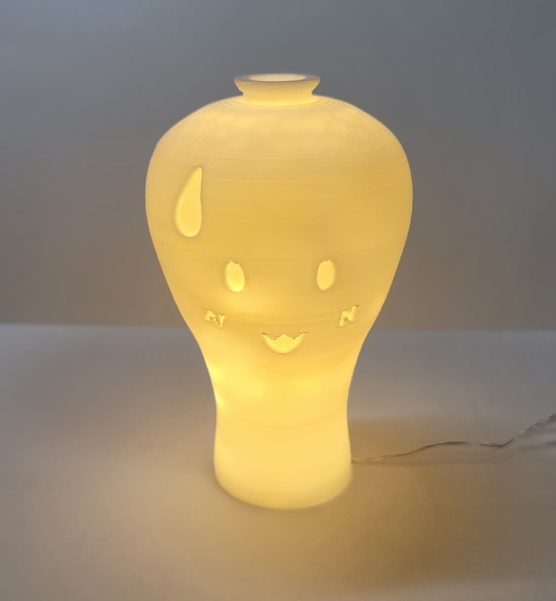 삐질 백자 3d 램프 led 무드등 수면등 조명 상품이미지3