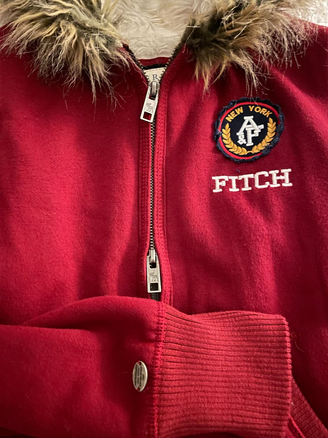 아베크롬비 울프죠 와인 후드집업 상품이미지2