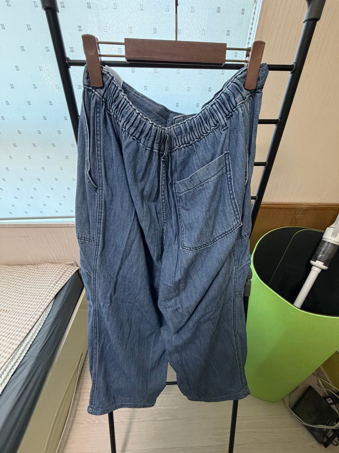 피그먼트 스트랩 데님팬츠(봄여름 원단) 상품이미지6