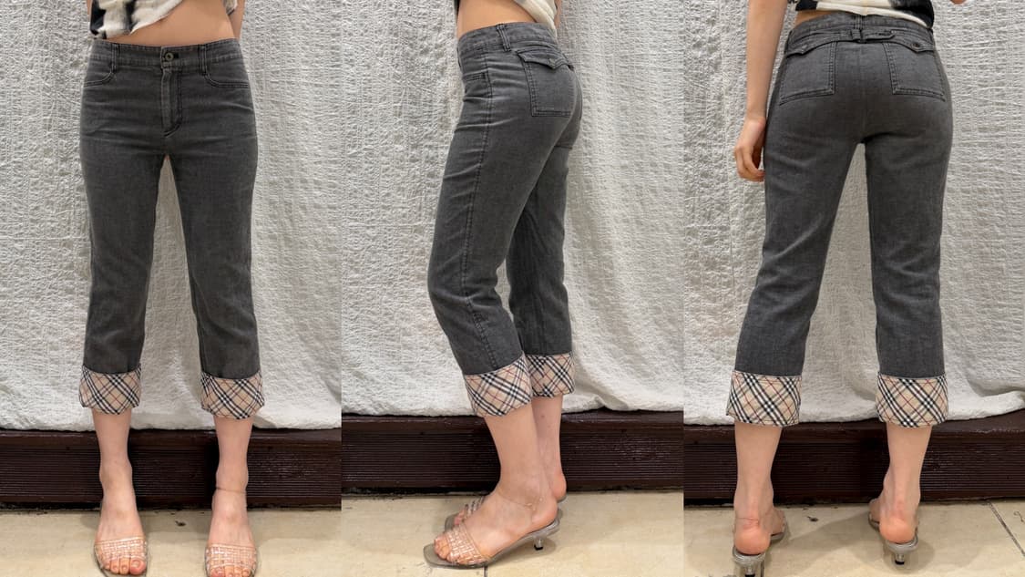 burberry black denim capri 상품이미지5