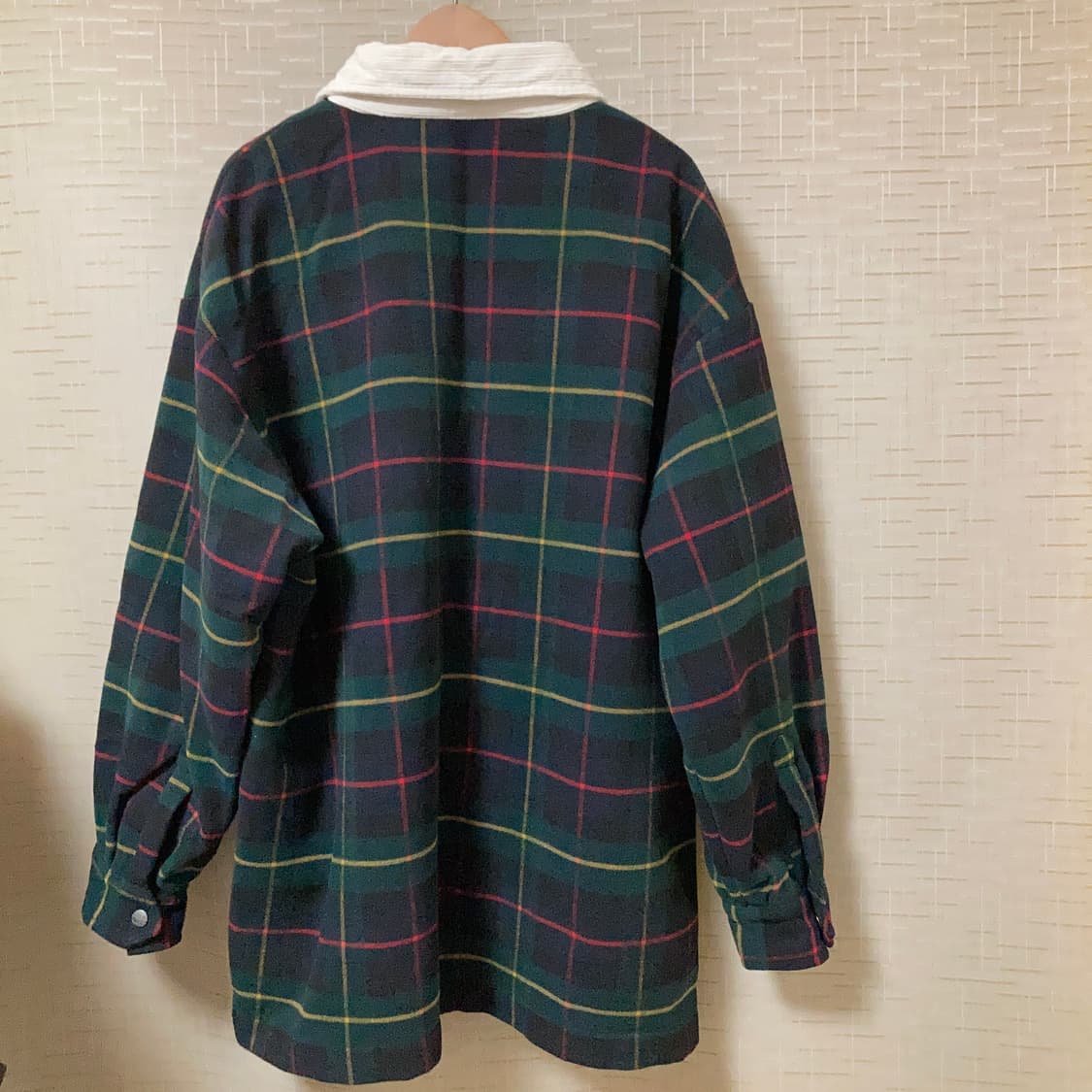 Evistub긴팔 루즈핏 셔츠  체크 폴로 셔츠 상품이미지4