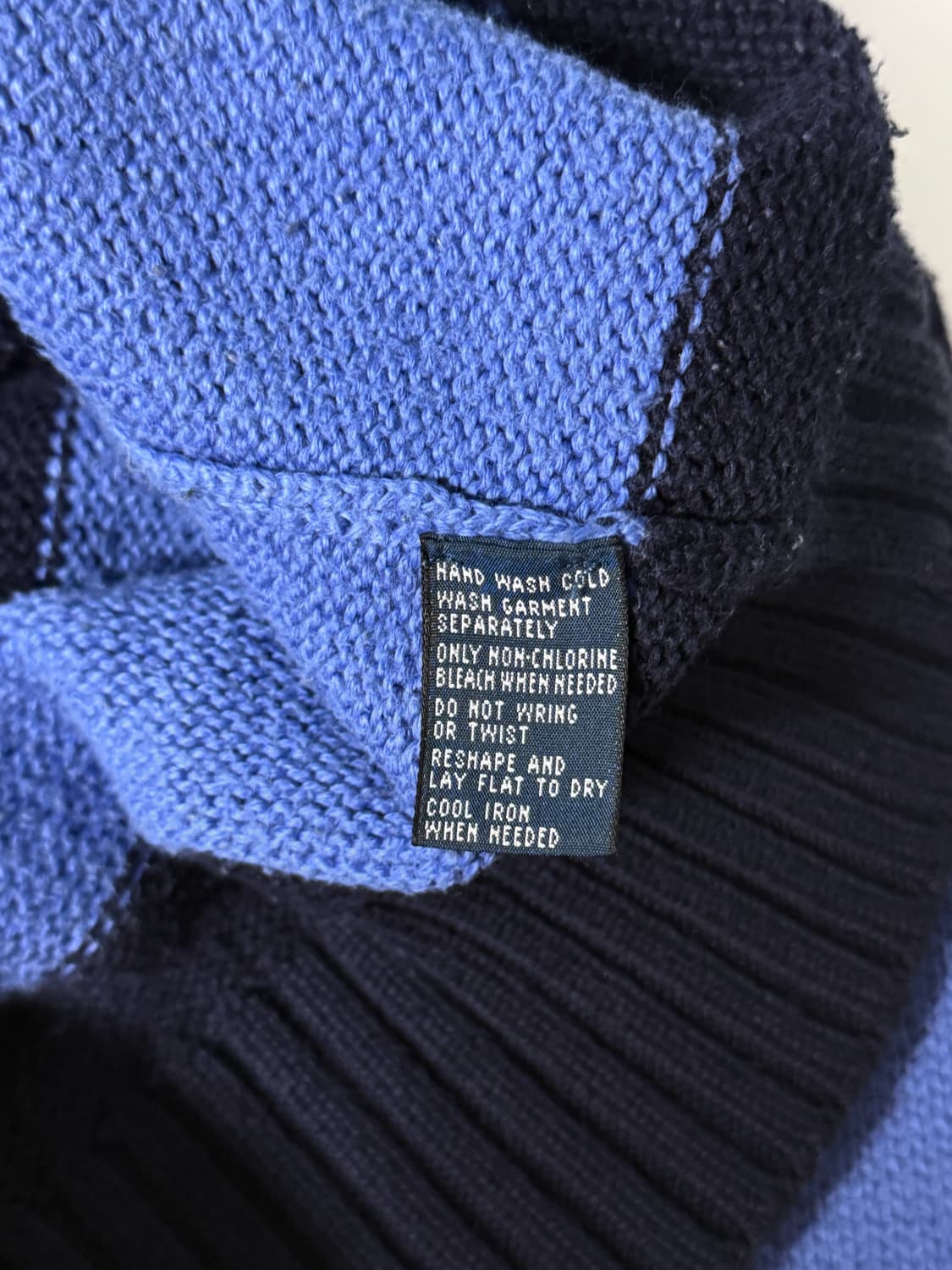 폴로 랄프로렌 루즈핏 배색 단가라 해비 코튼 니트 상품이미지6