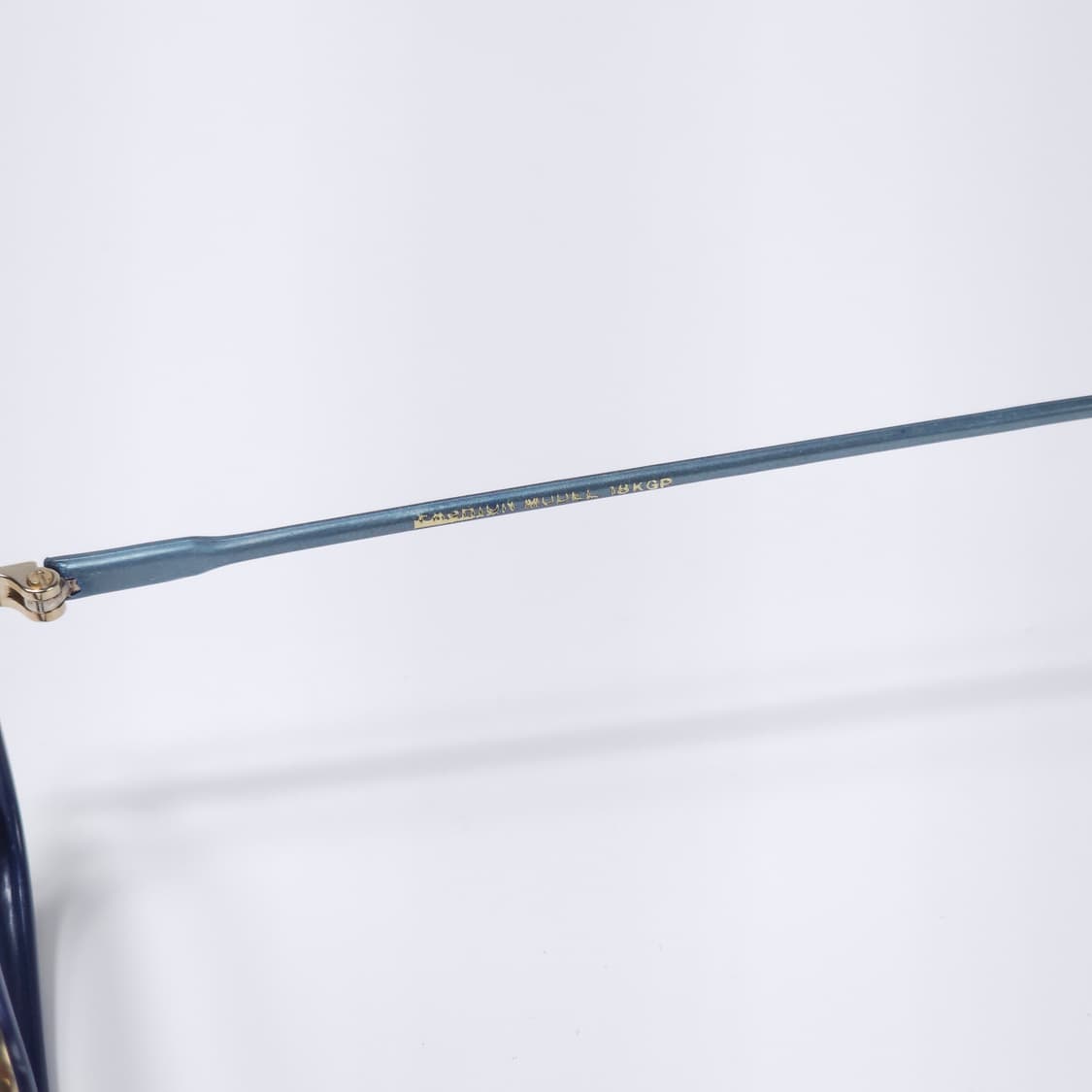 18K 도금 90년도 빈티지 사각 긱시크 블루 안경 상품이미지5