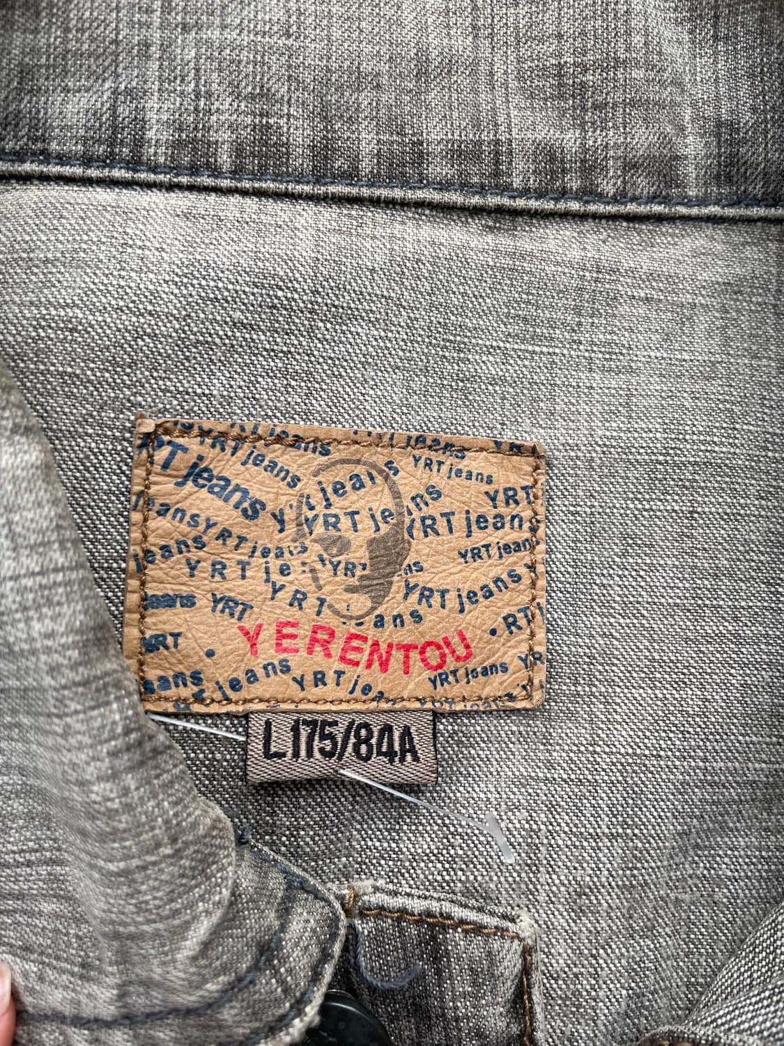 빈티지 y2k 지퍼데테일 그레이 데님자켓 상품이미지8