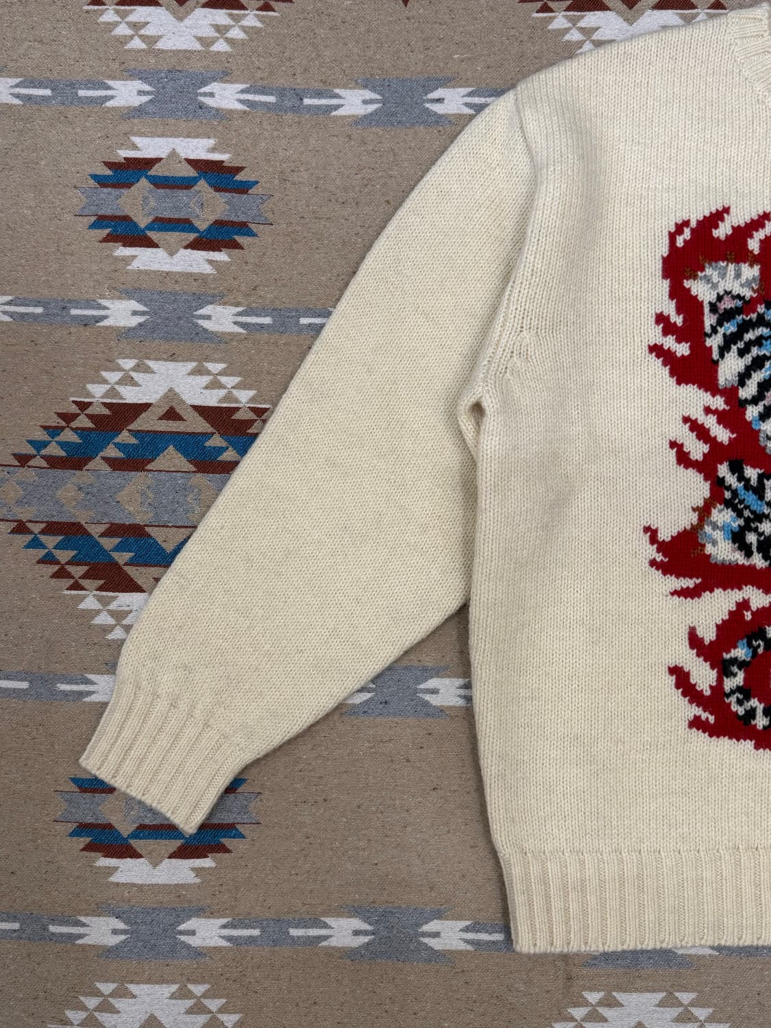 [M] 와코마리아 x 팀레이 인타르시아 크루넥 울 스웨터 상품이미지2