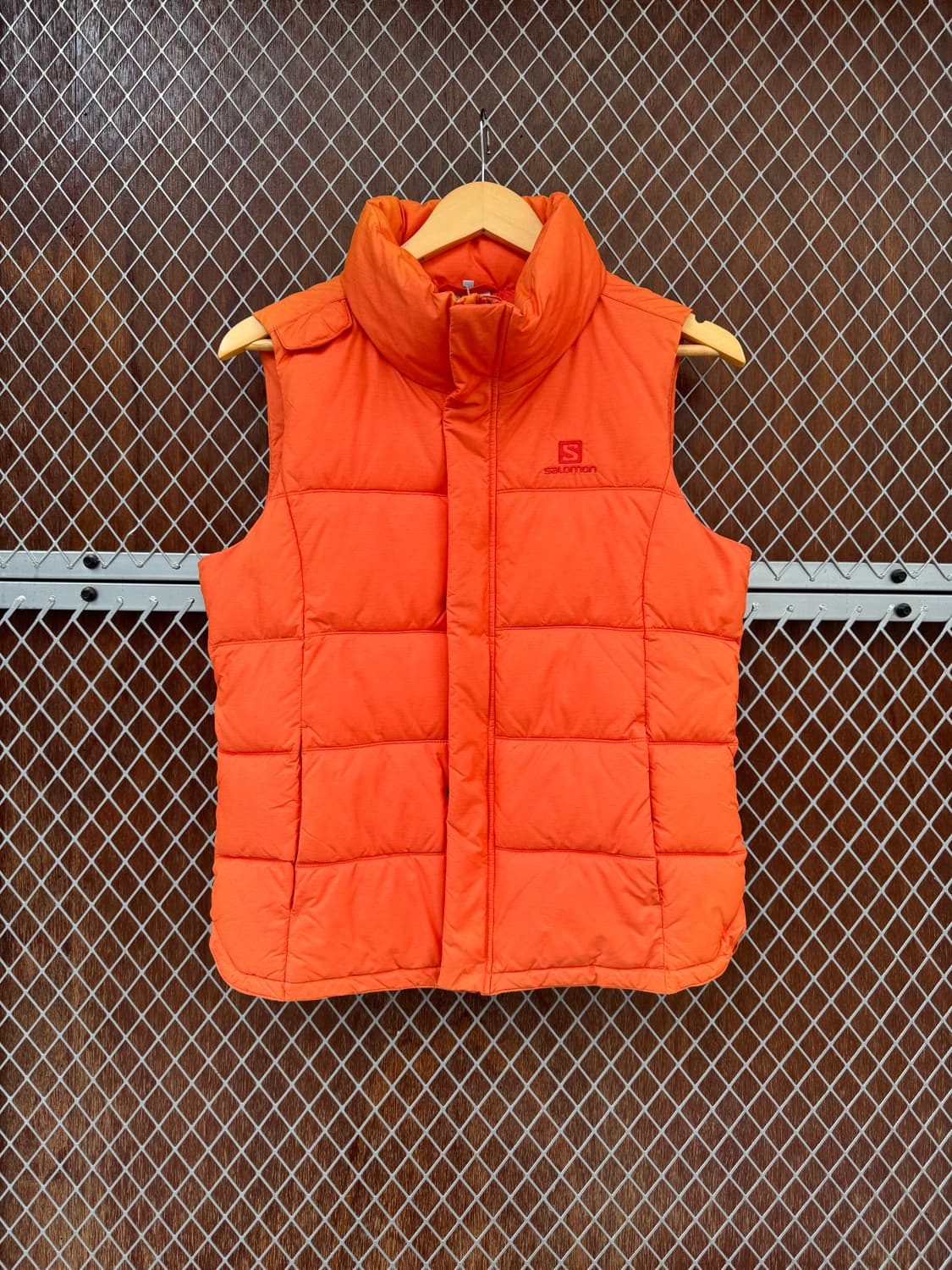 살로몬 오렌지 하이넥 스퀘어 패딩 조끼 베스트 95 상품이미지2