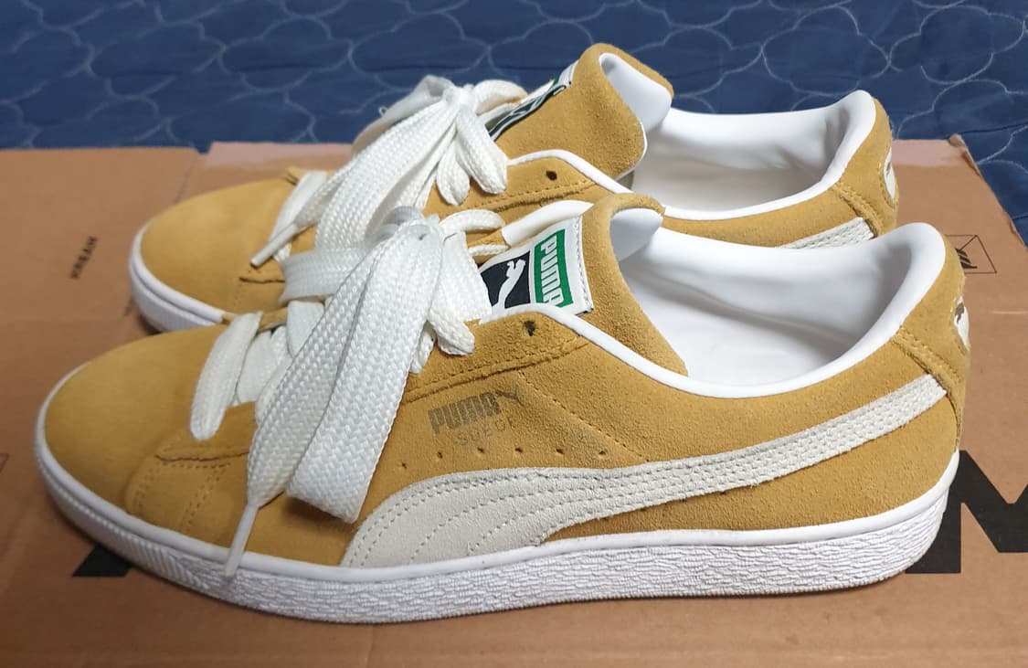푸마 스웨이드 클래식 왕끈 커스텀 스니커즈 머스타드 (265) 상품이미지2