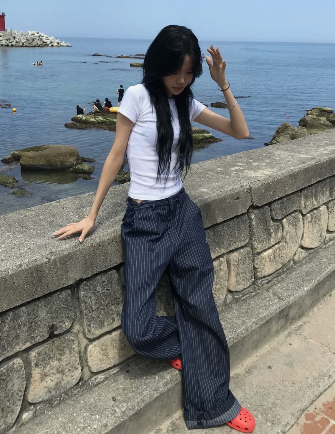 탄산마그네슘 스트라이프 팬츠 상품이미지1