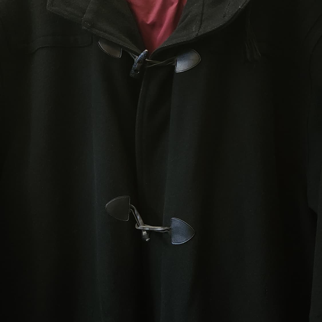 90s 프렌치 울 코트 빈티지 코트 이태리 더플코트 블랙 나바호 L 상품이미지5