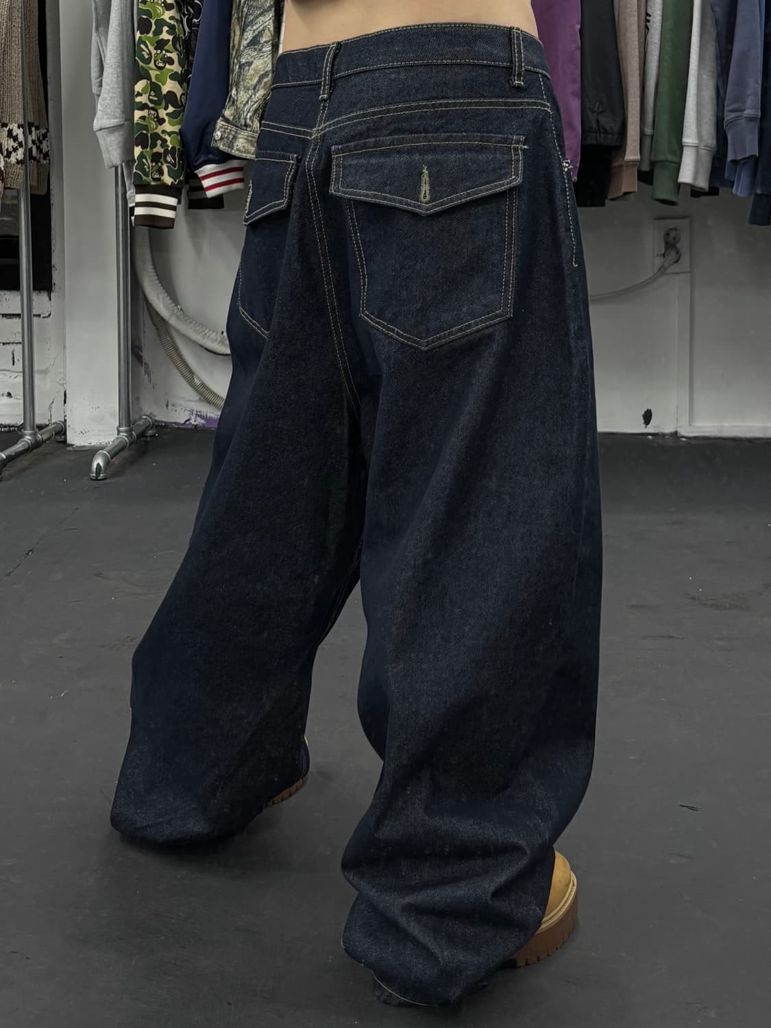 와이드 생지 데님팬츠 상품이미지5