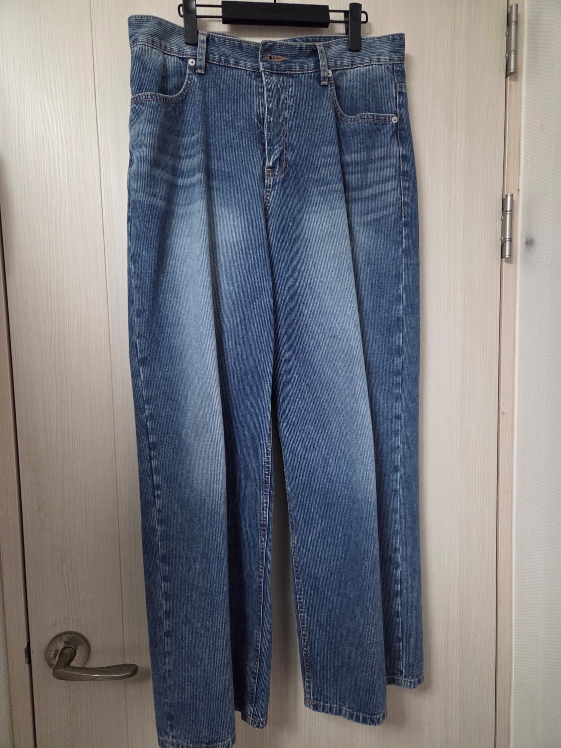 [2] 다이브인 루즈드 와이드 데님팬츠 리브드블루 상품이미지1