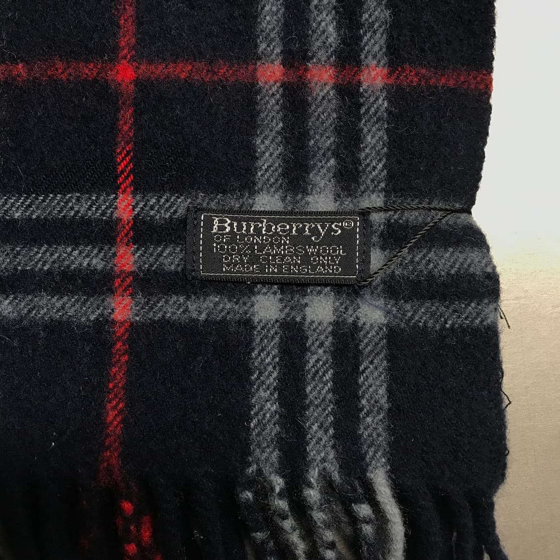 버버리 정품 램스울 머플러 네이비 상품이미지4