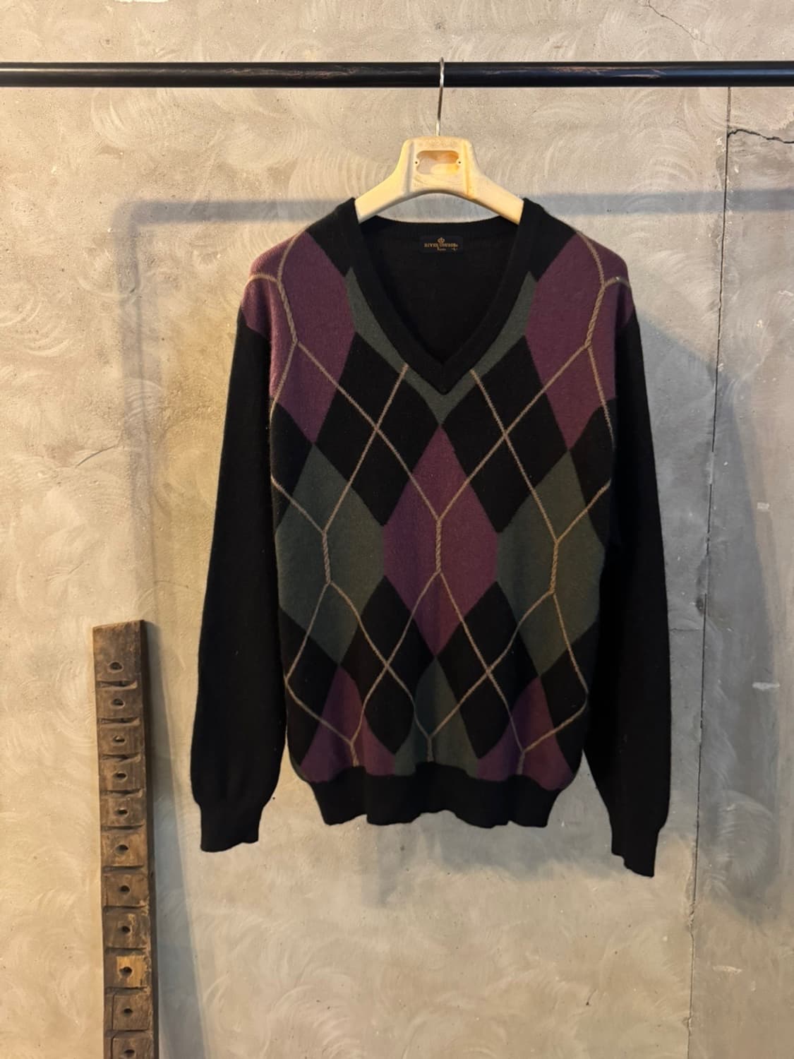 리버크루즈 아가일 캐시미어 니트 100 상품이미지1