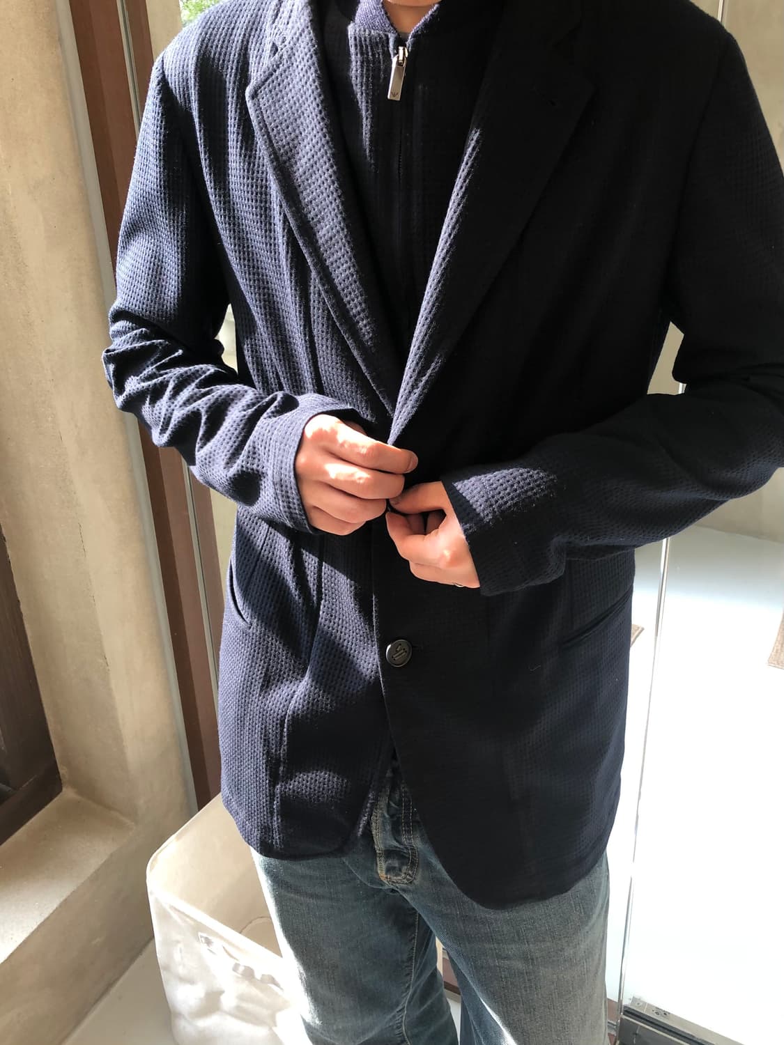 엠포리오 아르마니 레이어드 블레이저 상품이미지1