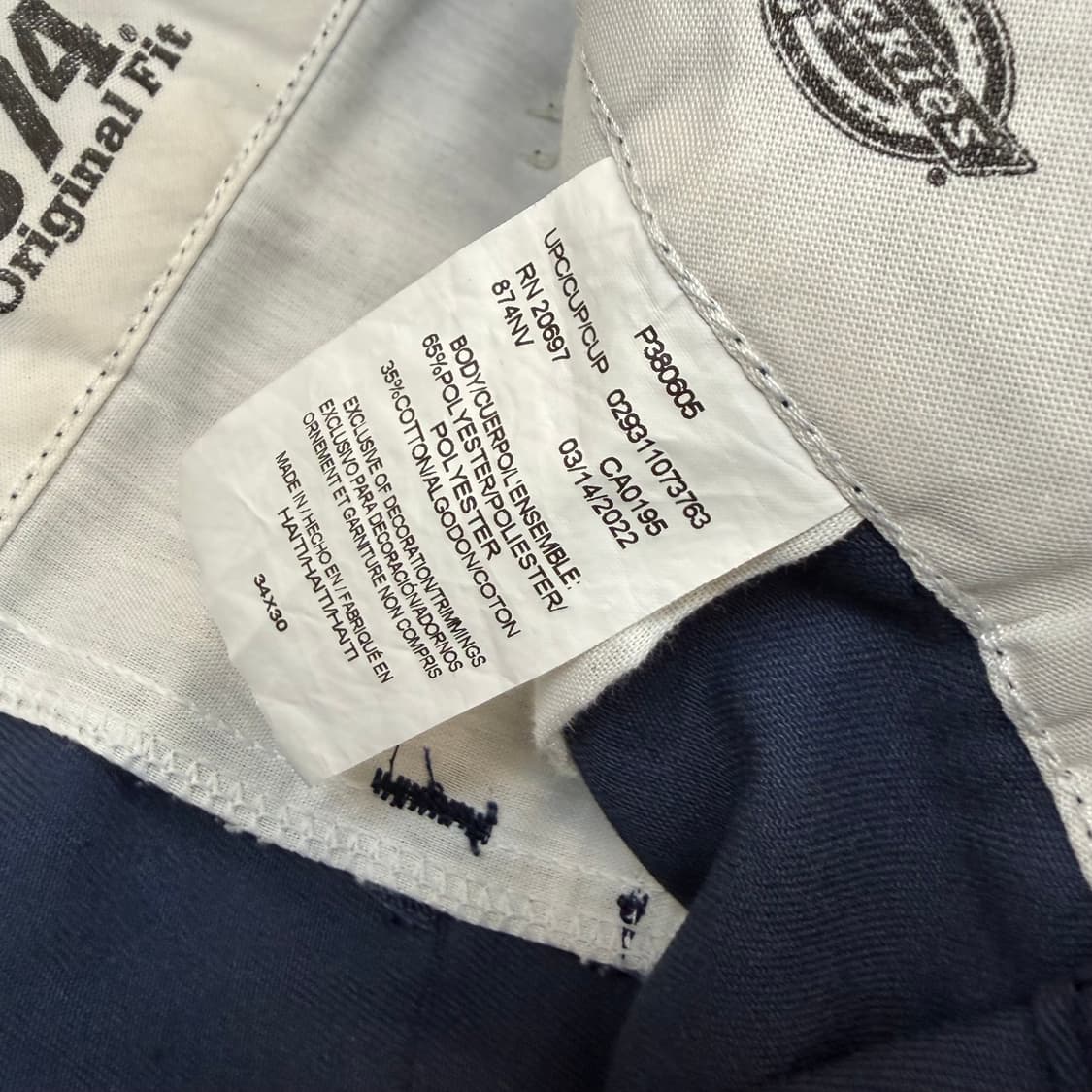 디키즈 874 네이비 34 상품이미지3