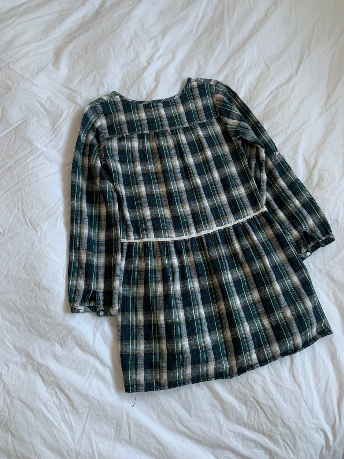 그린 체크 블라우스 상품이미지7