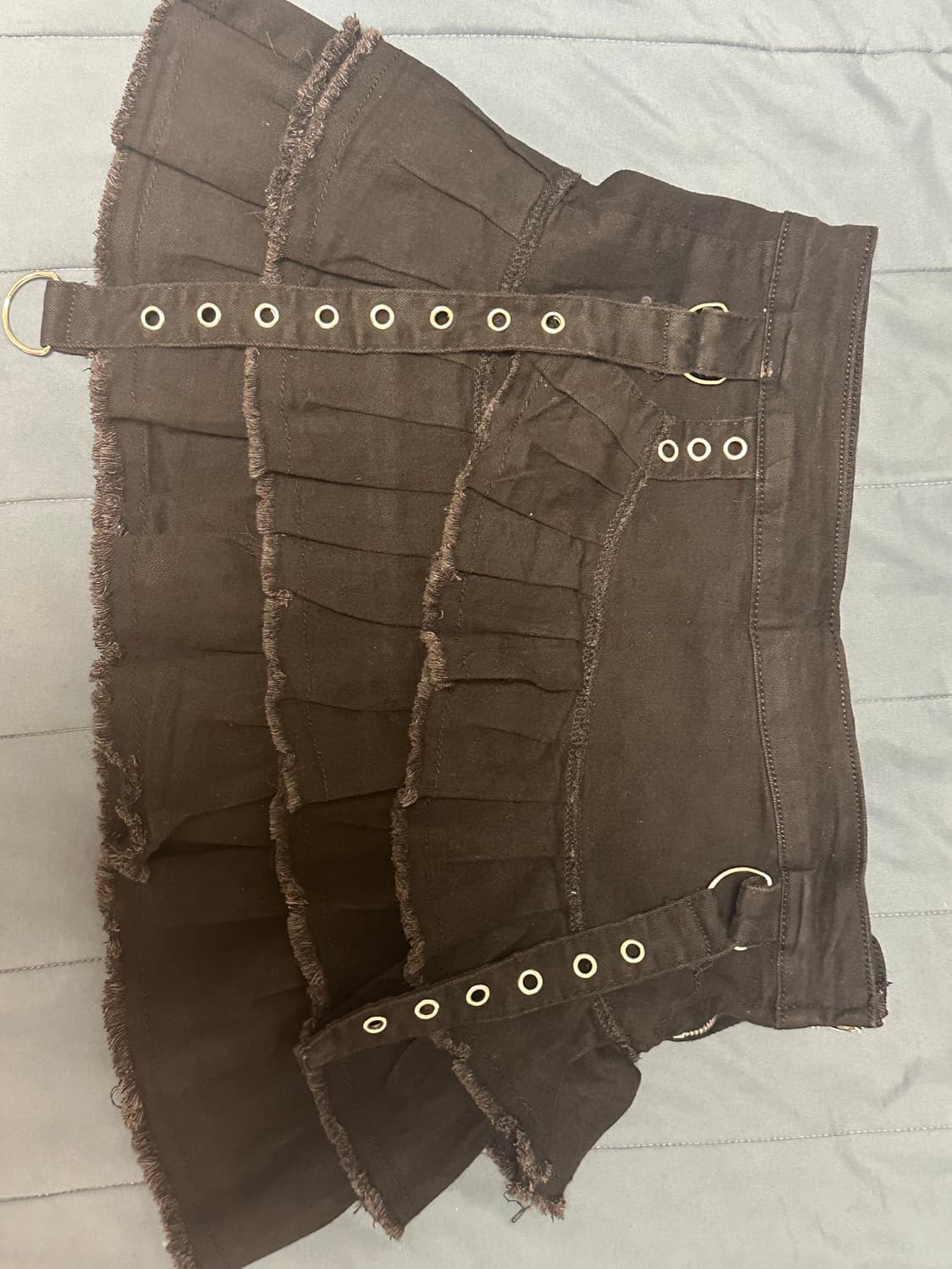 블랙 디테일 펑크 데미지 스커트 빈티지 y2k 락시크 아일렛벨트 상품이미지1