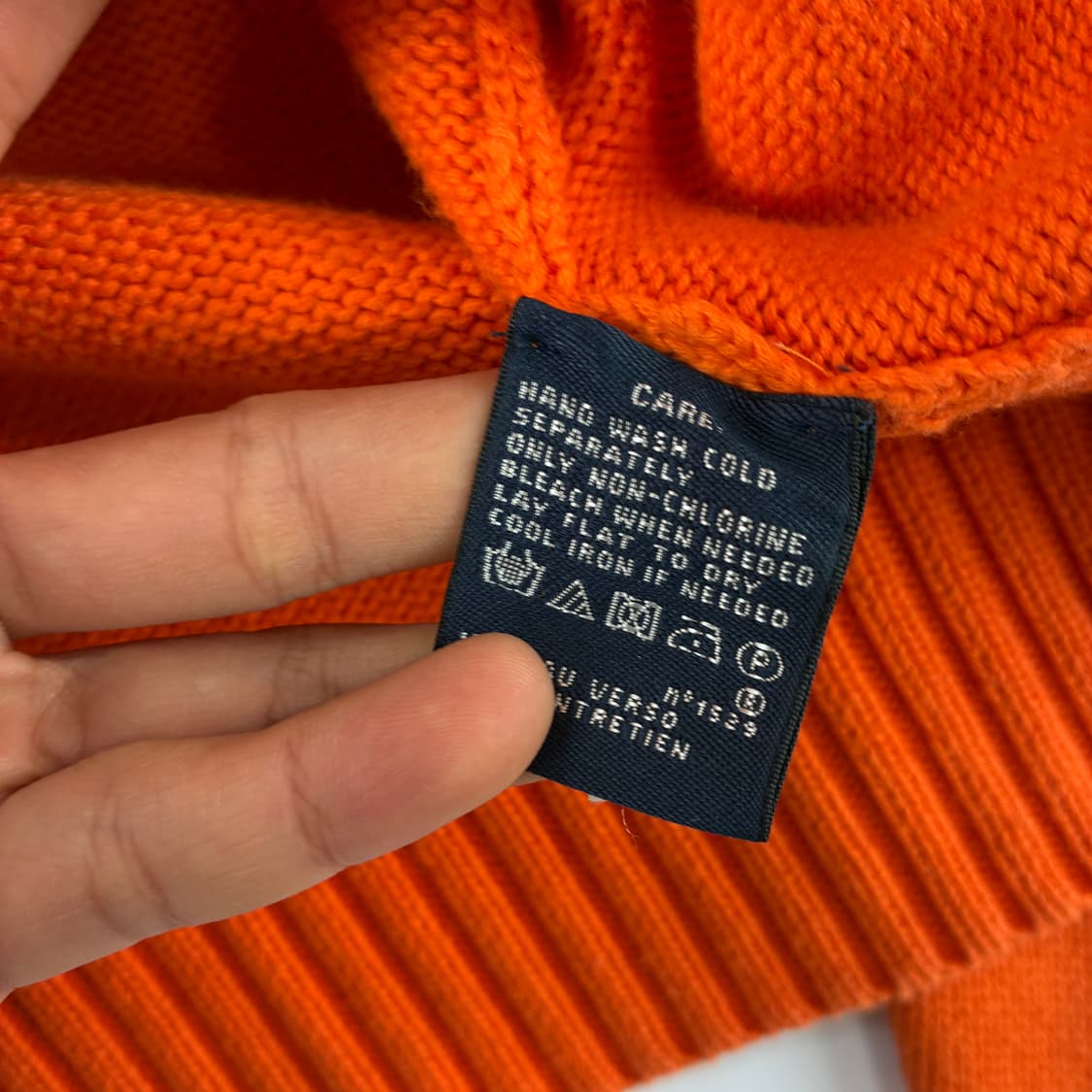Polo  랄프로렌 스포츠 자수 코튼 오렌지 니트 집업  상품이미지7