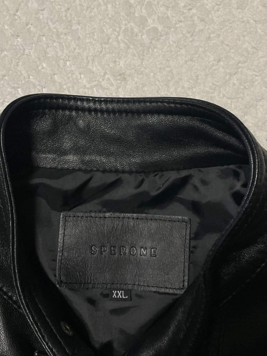 SPRONE 스페로네 웨스턴 무드 램스킨 양가죽 바이커 레더 자켓 상품이미지5