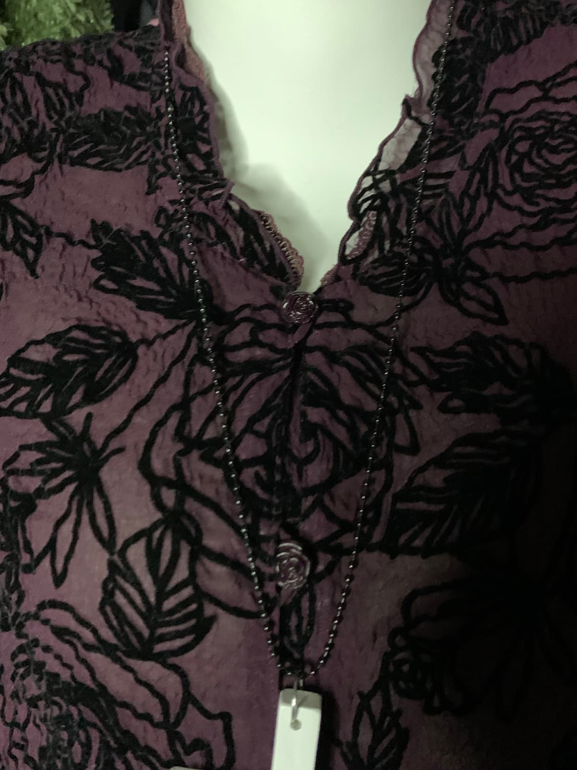 고스 로리 긱시크 오리엔탈 y2k 장미 블라우스 상품이미지2