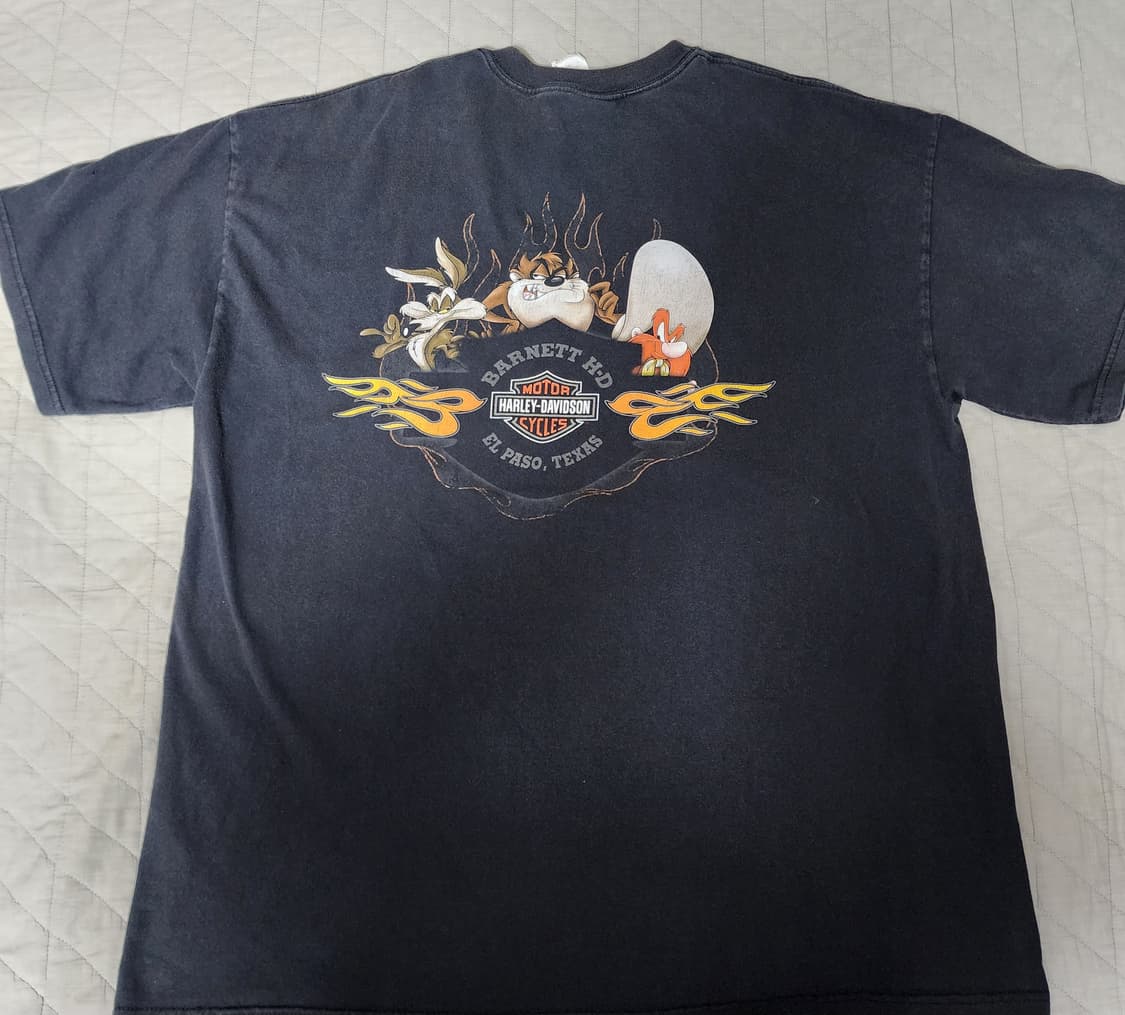 [2XL] 00s 할리데이비슨 루나툰즈 호그 빈티지 티셔츠 상품이미지8