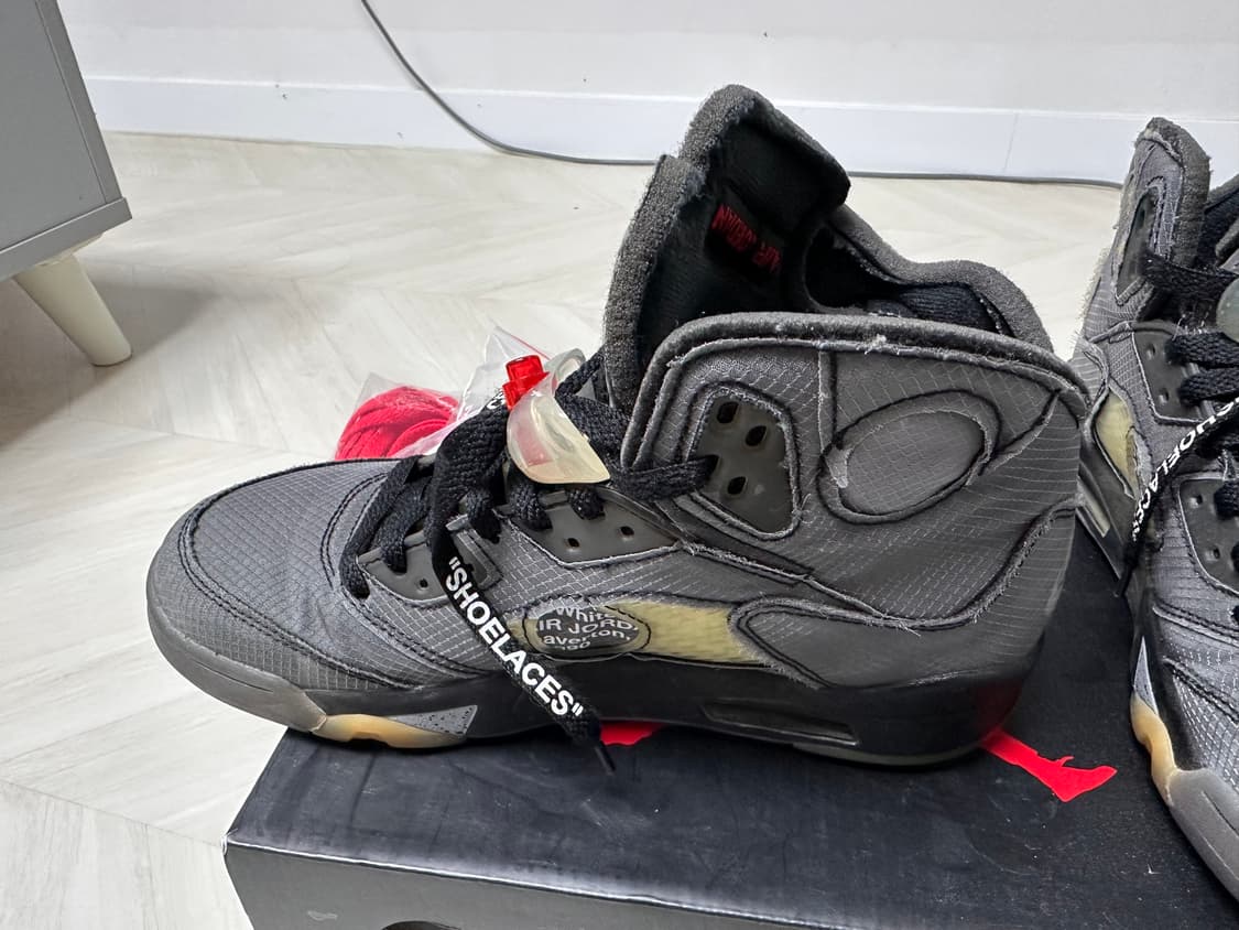 [265] 나이키 오프화이트 조던5 레트로 SP 블랙 모슬린 밑창보강 상품이미지4