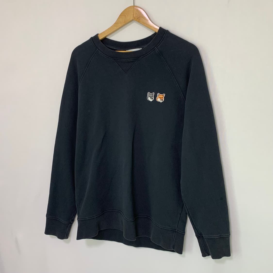 메종키츠네 더블 폭스 블랙 맨투맨 L 남녀공용 빈티지 상품이미지2