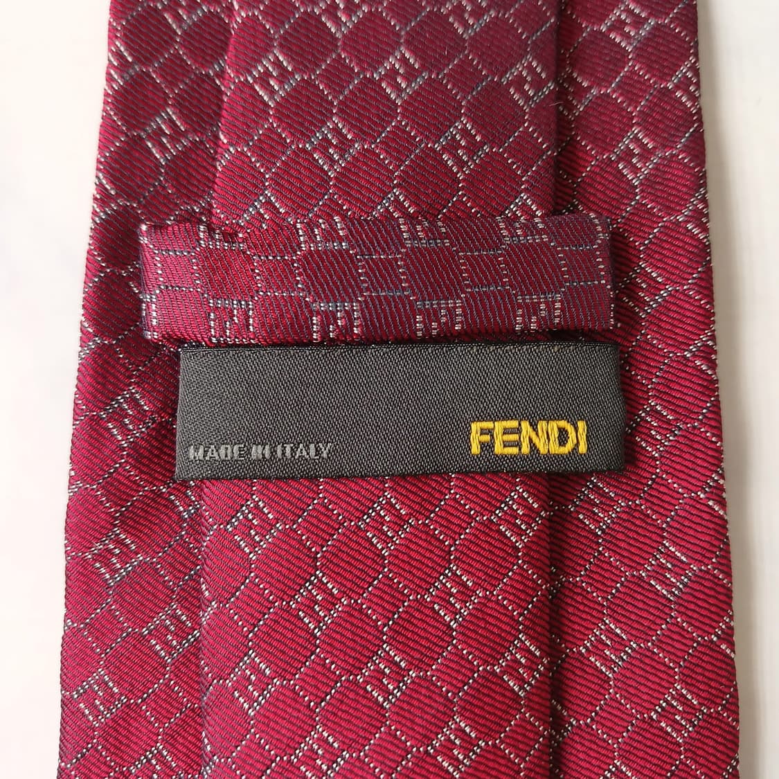 펜디 실크 레드 로고 패턴 넥타이 9cm S~A+등급 E780
 상품이미지9