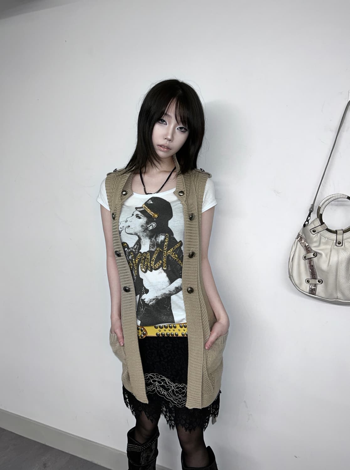 Napoleon Button Knit Rope Cardigan 상품이미지1