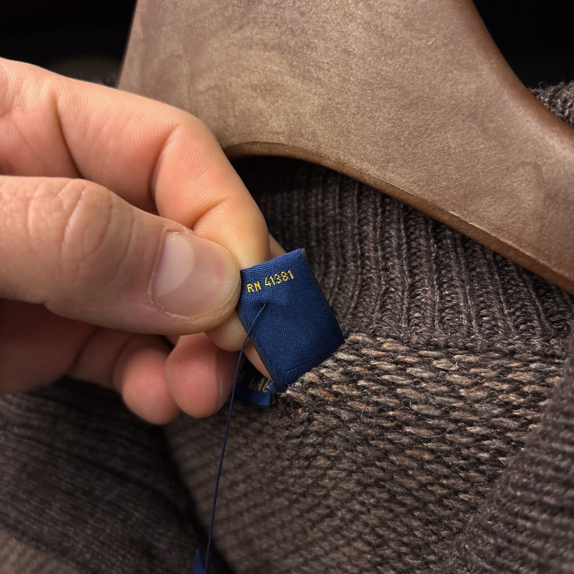 폴로 랄프로렌 신형라벨 하이넥 버튼니트 보카시 헤링본 데드스탁 N319 상품이미지8