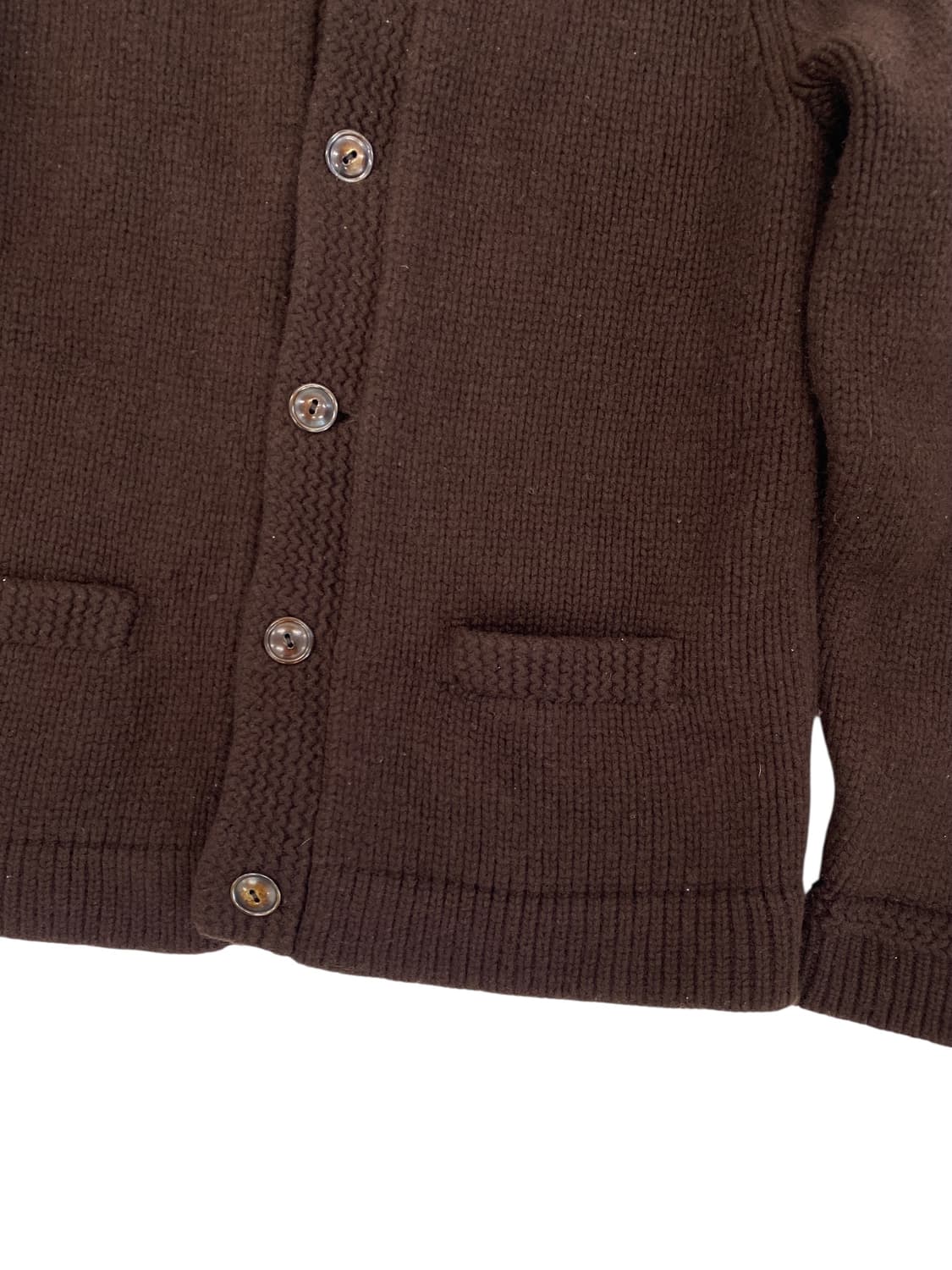 00's 폴로 램스울 숄카라 가디건 상품이미지4