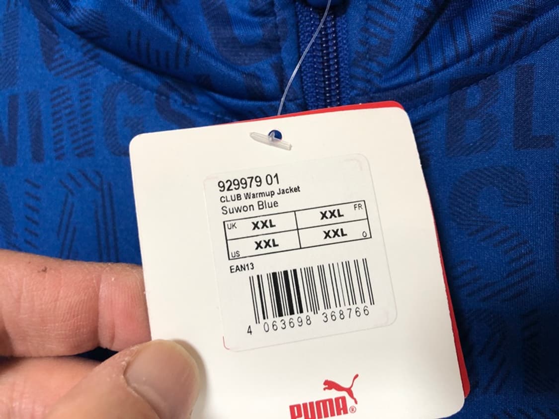 K리그 푸마 수원삼성블루윙즈 21시즌 후드집업 웜업자켓 XXL 상품이미지5