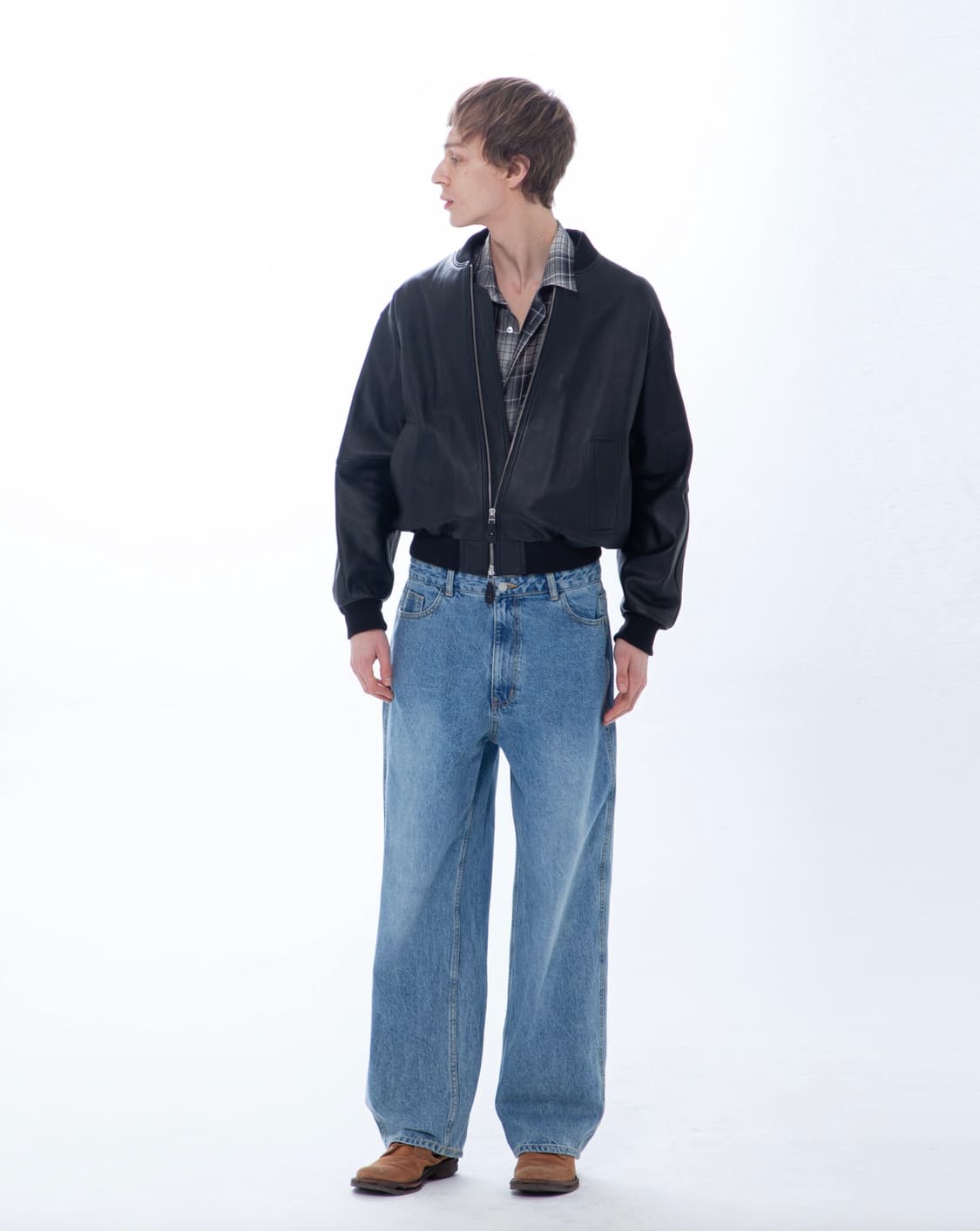 [2] 마티스 더 큐레이터 와이드 데님 팬츠 워시드 상품이미지1